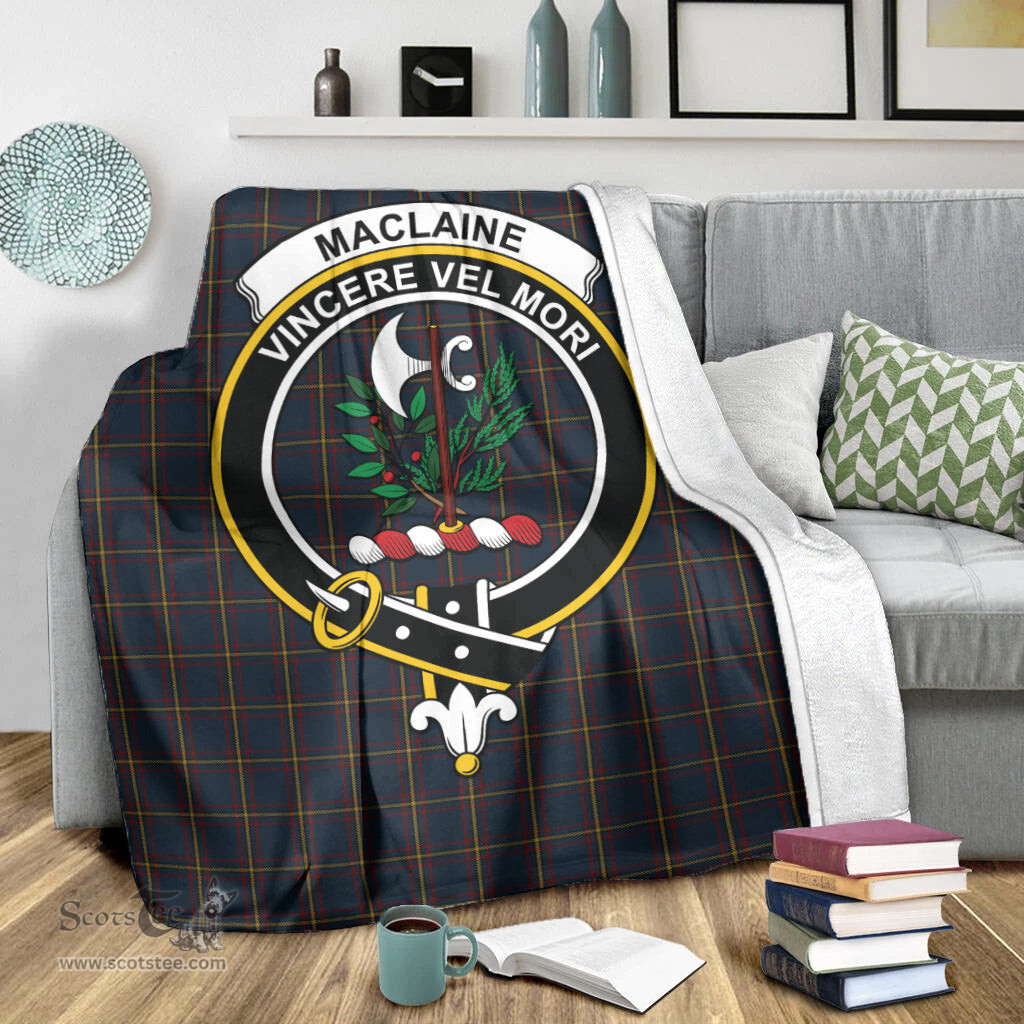 Scottish MacLaine of Lochbuie Hunting Clan Tartan Blanket with Family Crest Tartan Plaid Sherpa Blanket Scottish Plaid Tartan Plaid - ScotsTee - scotstee.com