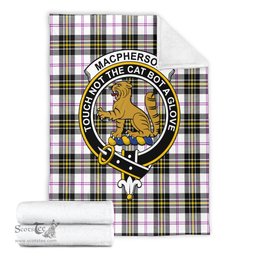Scottish MacPherson Dress Modern Clan Tartan Blanket with Family Crest Tartan Plaid Sherpa Blanket Scottish Plaid Tartan Plaid - ScotsTee - scotstee.com
