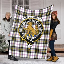 Scottish MacPherson Dress Modern Clan Tartan Blanket with Family Crest Tartan Plaid Sherpa Blanket Scottish Plaid Tartan Plaid - ScotsTee - scotstee.com