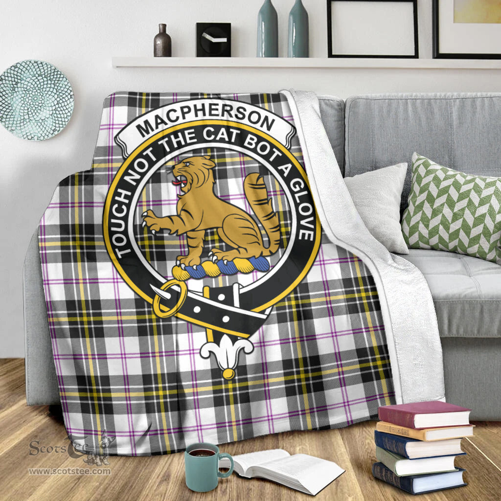 Scottish MacPherson Dress Modern Clan Tartan Blanket with Family Crest Tartan Plaid Sherpa Blanket Scottish Plaid Tartan Plaid - ScotsTee - scotstee.com