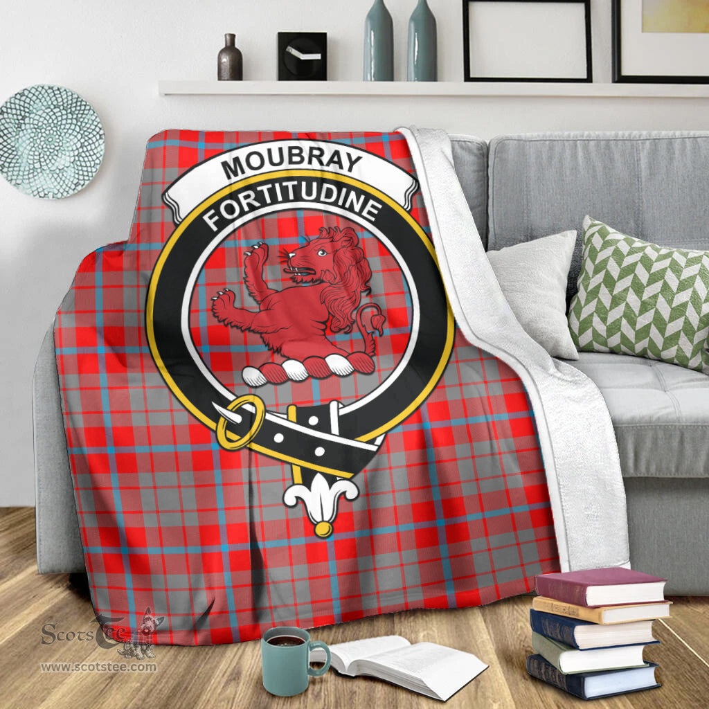 Scottish Moubray Clan Tartan Blanket with Family Crest Tartan Plaid Sherpa Blanket Scottish Plaid Tartan Plaid - ScotsTee - scotstee.com