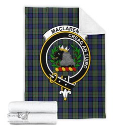Scottish MacLaren Clan Tartan Blanket with Family Crest Tartan Plaid Sherpa Blanket Scottish Plaid Tartan Plaid - ScotsTee - scotstee.com