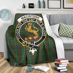 Scottish MacIntosh Hunting Clan Tartan Blanket with Family Crest Tartan Plaid Sherpa Blanket Scottish Plaid Tartan Plaid - ScotsTee - scotstee.com