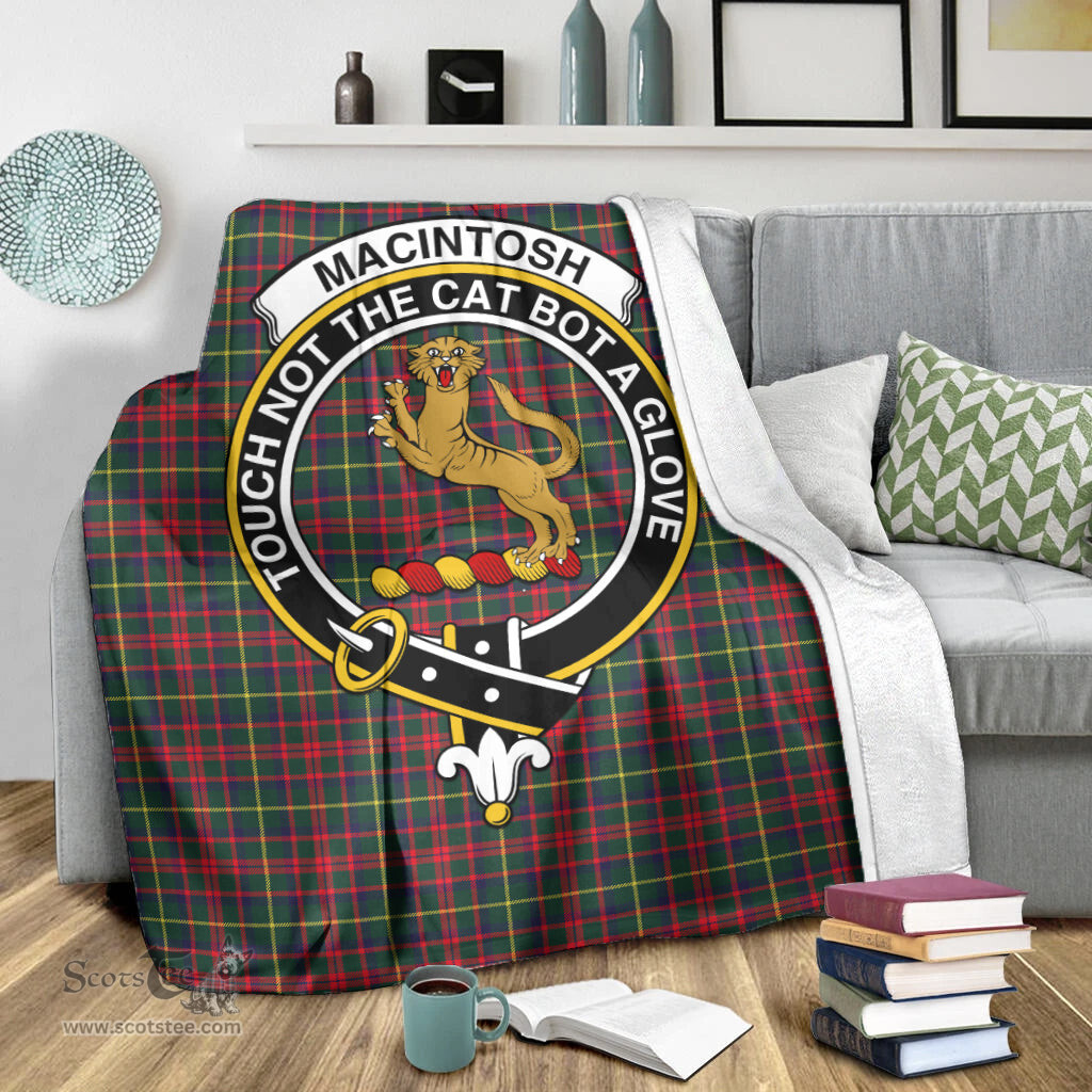 Scottish MacIntosh Hunting Modern Clan Tartan Blanket with Family Crest Tartan Plaid Sherpa Blanket Scottish Plaid Tartan Plaid - ScotsTee - scotstee.com