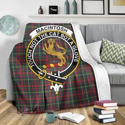 Scottish MacIntosh Hunting Modern Clan Tartan Blanket with Family Crest Tartan Plaid Sherpa Blanket Scottish Plaid Tartan Plaid - ScotsTee - scotstee.com