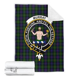 Scottish Murray of Atholl Clan Tartan Blanket with Family Crest Tartan Plaid Sherpa Blanket Scottish Plaid Tartan Plaid - ScotsTee - scotstee.com
