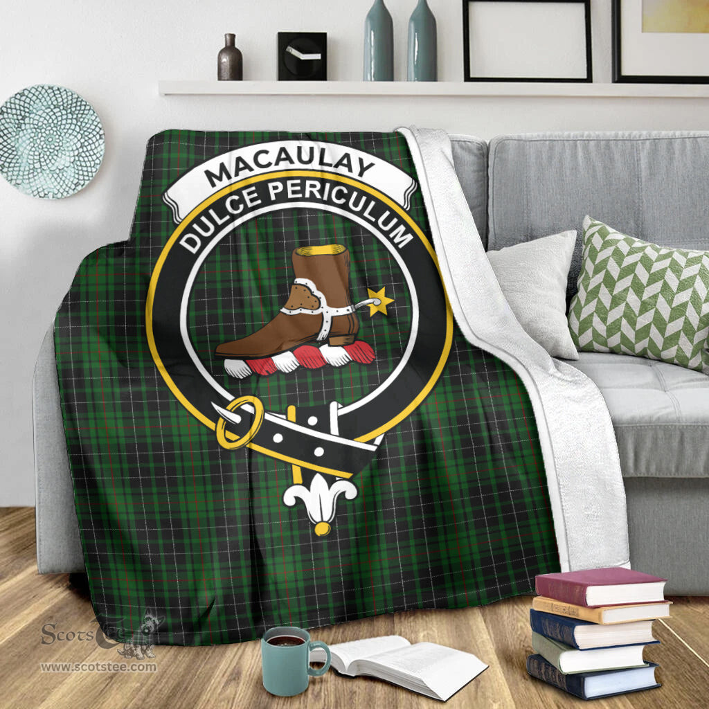 Scottish MacAulay Hunting Clan Tartan Blanket with Family Crest Tartan Plaid Sherpa Blanket Scottish Plaid Tartan Plaid - ScotsTee - scotstee.com