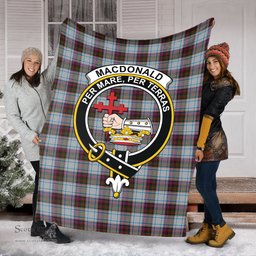 Scottish MacDonald Dress Ancient Clan Tartan Blanket with Family Crest Tartan Plaid Sherpa Blanket Scottish Plaid Tartan Plaid - ScotsTee - scotstee.com