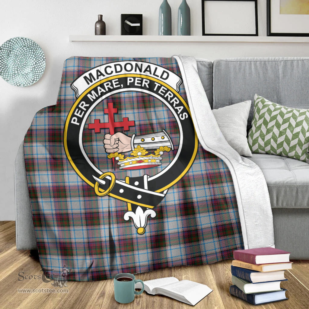Scottish MacDonald Dress Ancient Clan Tartan Blanket with Family Crest Tartan Plaid Sherpa Blanket Scottish Plaid Tartan Plaid - ScotsTee - scotstee.com