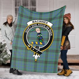 Scottish MacInnes Ancient Clan Tartan Blanket with Family Crest Tartan Plaid Sherpa Blanket Scottish Plaid Tartan Plaid - ScotsTee - scotstee.com