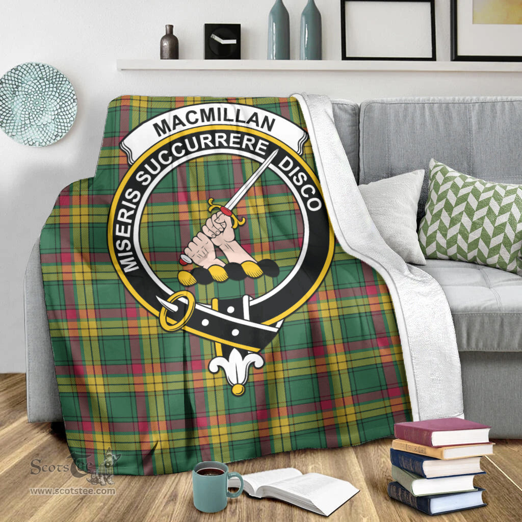 Scottish MacMillan Old Ancient Clan Tartan Blanket with Family Crest Tartan Plaid Sherpa Blanket Scottish Plaid Tartan Plaid - ScotsTee - scotstee.com