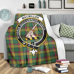 Scottish MacMillan Old Ancient Clan Tartan Blanket with Family Crest Tartan Plaid Sherpa Blanket Scottish Plaid Tartan Plaid - ScotsTee - scotstee.com