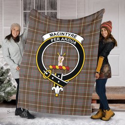 Scottish MacIntyre Hunting Weathered Clan Tartan Blanket with Family Crest Tartan Plaid Sherpa Blanket Scottish Plaid Tartan Plaid - ScotsTee - scotstee.com