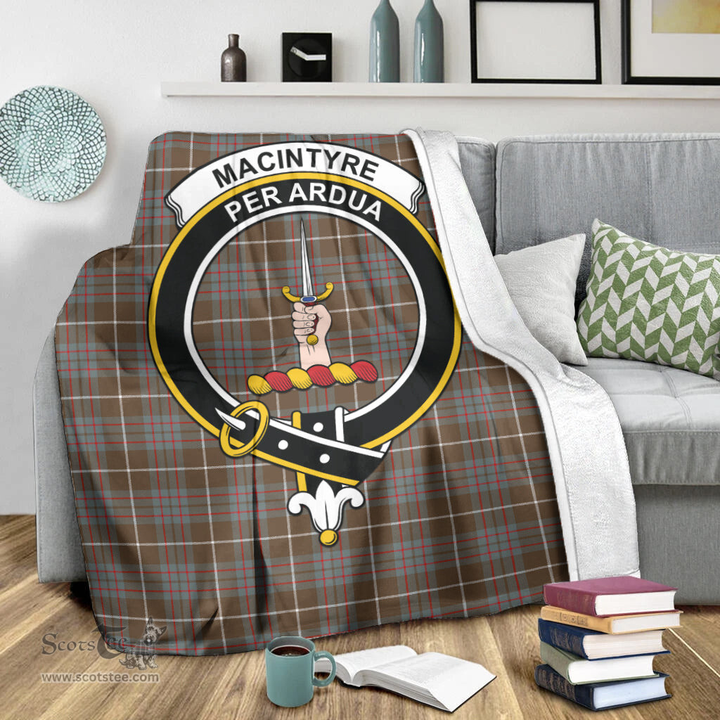 Scottish MacIntyre Hunting Weathered Clan Tartan Blanket with Family Crest Tartan Plaid Sherpa Blanket Scottish Plaid Tartan Plaid - ScotsTee - scotstee.com