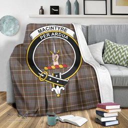 Scottish MacIntyre Hunting Weathered Clan Tartan Blanket with Family Crest Tartan Plaid Sherpa Blanket Scottish Plaid Tartan Plaid - ScotsTee - scotstee.com