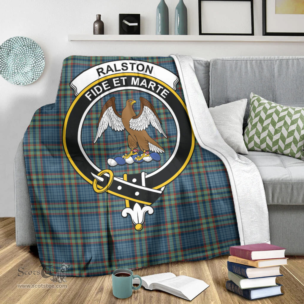 Scottish Ralston UK Clan Tartan Blanket with Family Crest Tartan Plaid Sherpa Blanket Scottish Plaid Tartan Plaid - ScotsTee - scotstee.com