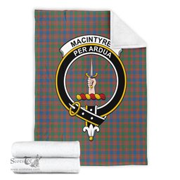 Scottish MacIntyre Ancient Clan Tartan Blanket with Family Crest Tartan Plaid Sherpa Blanket Scottish Plaid Tartan Plaid - ScotsTee - scotstee.com