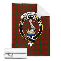 Scottish MacQuarrie Clan Tartan Blanket with Family Crest Tartan Plaid Sherpa Blanket Scottish Plaid Tartan Plaid - ScotsTee - scotstee.com