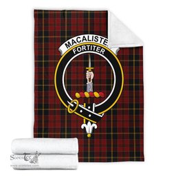 Scottish MacAlister of Skye Clan Tartan Blanket with Family Crest Tartan Plaid Sherpa Blanket Scottish Plaid Tartan Plaid - ScotsTee - scotstee.com