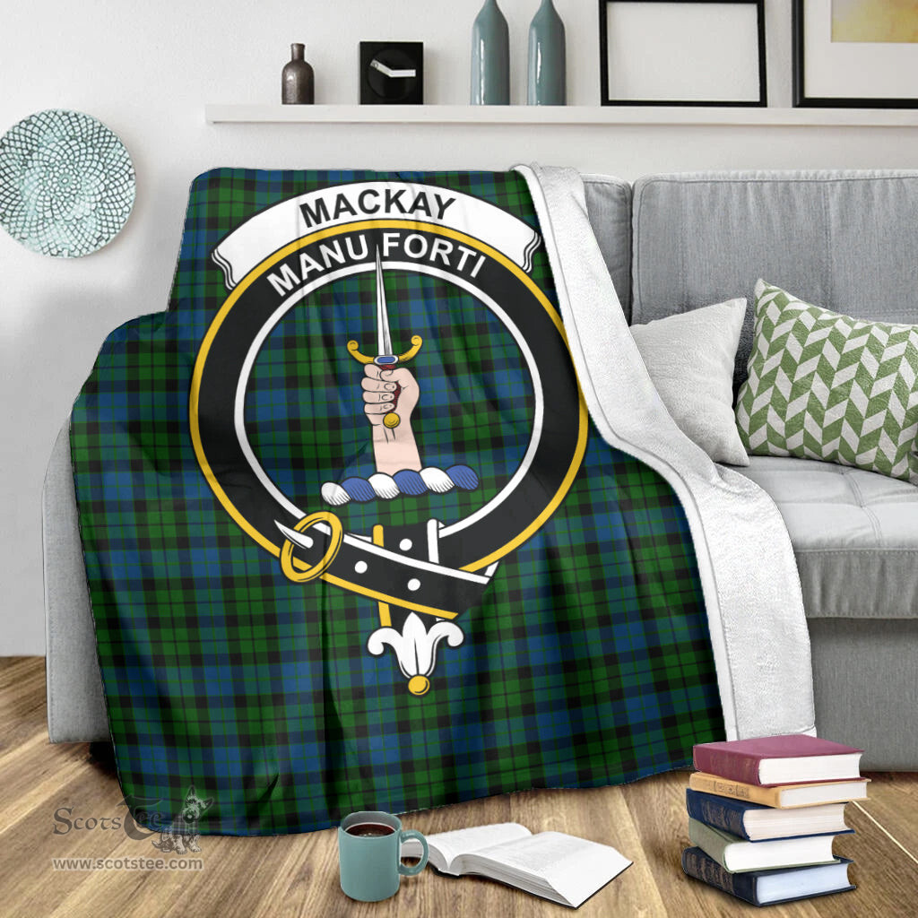 Scottish MacKay Modern Clan Tartan Blanket with Family Crest Tartan Plaid Sherpa Blanket Scottish Plaid Tartan Plaid - ScotsTee - scotstee.com