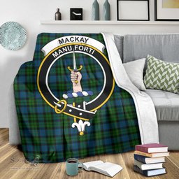 Scottish MacKay Modern Clan Tartan Blanket with Family Crest Tartan Plaid Sherpa Blanket Scottish Plaid Tartan Plaid - ScotsTee - scotstee.com