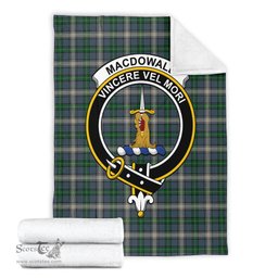 Scottish MacDowall Clan Tartan Blanket with Family Crest Tartan Plaid Sherpa Blanket Scottish Plaid Tartan Plaid - ScotsTee - scotstee.com