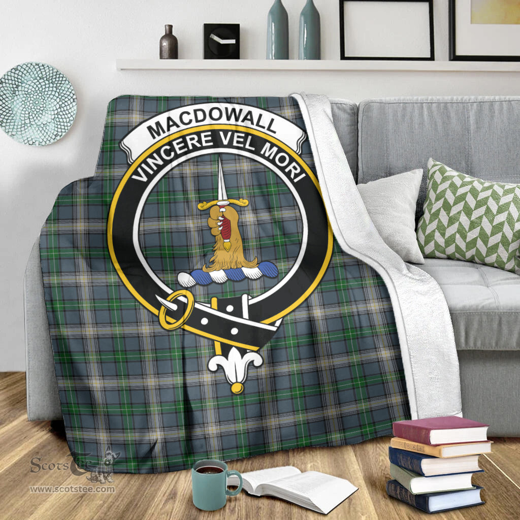 Scottish MacDowall Clan Tartan Blanket with Family Crest Tartan Plaid Sherpa Blanket Scottish Plaid Tartan Plaid - ScotsTee - scotstee.com