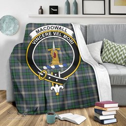 Scottish MacDowall Clan Tartan Blanket with Family Crest Tartan Plaid Sherpa Blanket Scottish Plaid Tartan Plaid - ScotsTee - scotstee.com
