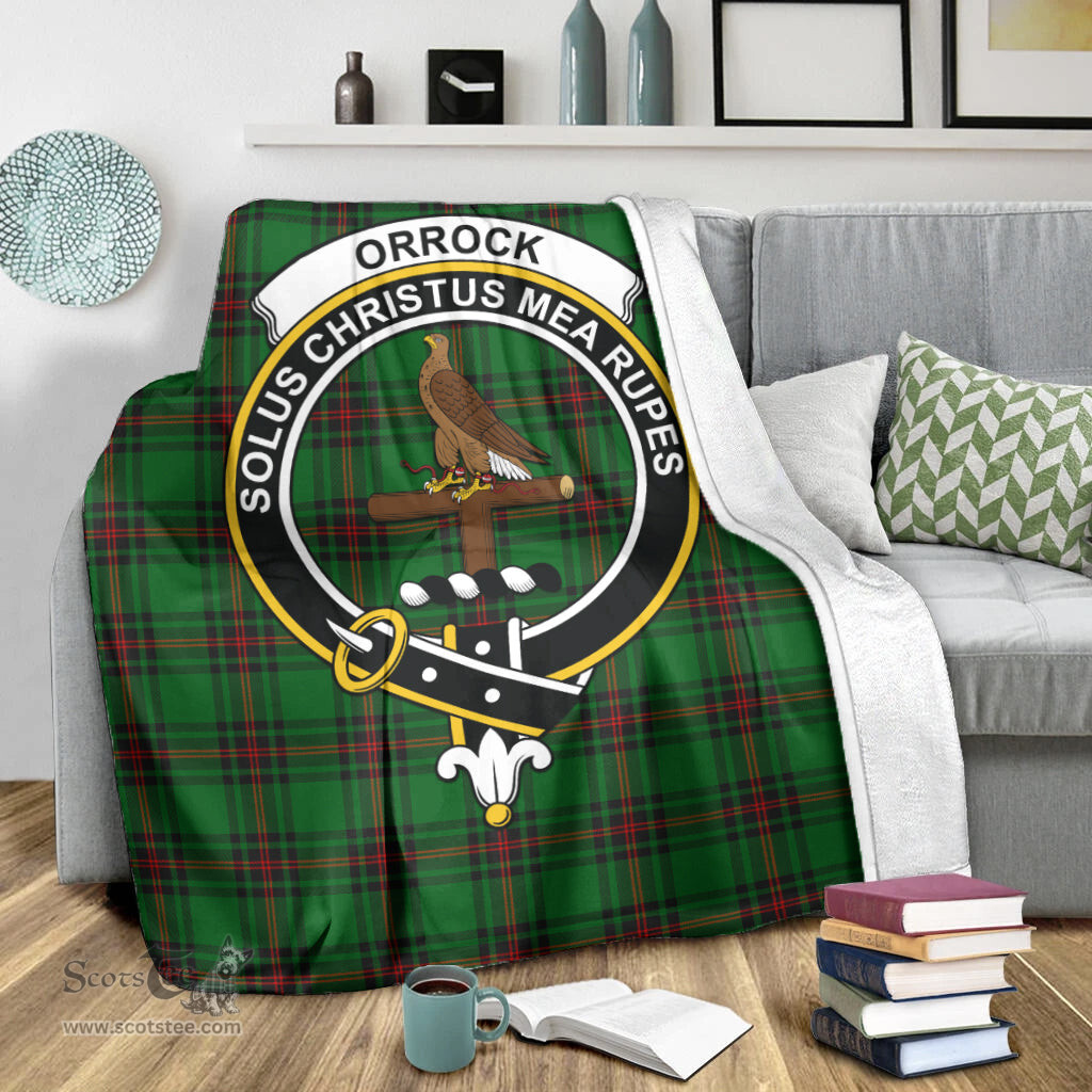 Scottish Orrock Clan Tartan Blanket with Family Crest Tartan Plaid Sherpa Blanket Scottish Plaid Tartan Plaid - ScotsTee - scotstee.com