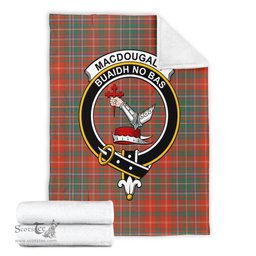Scottish MacDougall Ancient Clan Tartan Blanket with Family Crest Tartan Plaid Sherpa Blanket Scottish Plaid Tartan Plaid - ScotsTee - scotstee.com