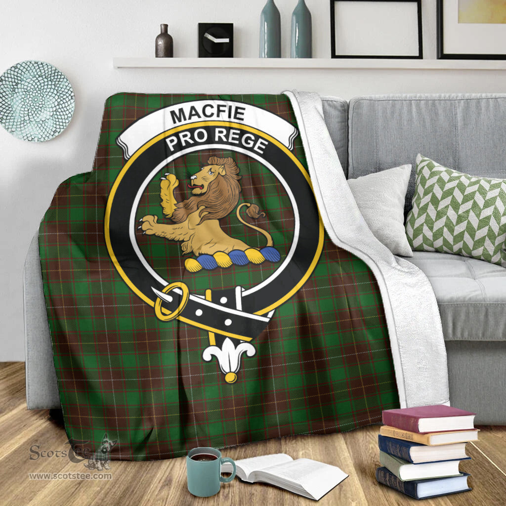 Scottish MacFie Hunting Clan Tartan Blanket with Family Crest Tartan Plaid Sherpa Blanket Scottish Plaid Tartan Plaid - ScotsTee - scotstee.com