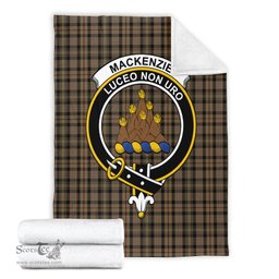 Scottish MacKenzie Hunting Clan Tartan Blanket with Family Crest Tartan Plaid Sherpa Blanket Scottish Plaid Tartan Plaid - ScotsTee - scotstee.com