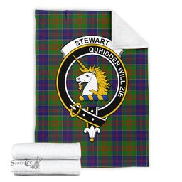 Scottish Stewart of Appin Hunting Modern Clan Tartan Blanket with Family Crest Tartan Plaid Sherpa Blanket Scottish Plaid Tartan Plaid - ScotsTee - scotstee.com