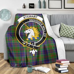 Scottish Stewart of Appin Hunting Modern Clan Tartan Blanket with Family Crest Tartan Plaid Sherpa Blanket Scottish Plaid Tartan Plaid - ScotsTee - scotstee.com