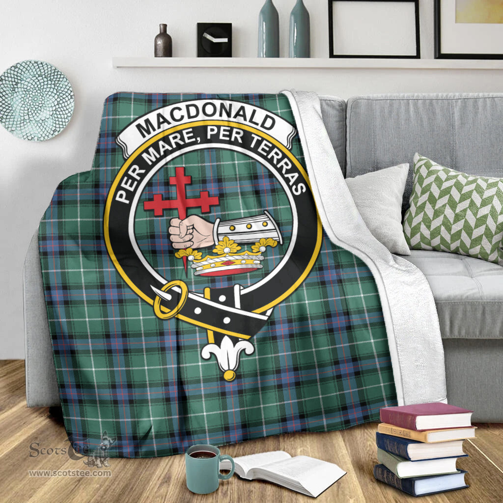 Scottish MacDonald of the Isles Hunting Ancient Clan Tartan Blanket with Family Crest Tartan Plaid Sherpa Blanket Scottish Plaid Tartan Plaid - ScotsTee - scotstee.com