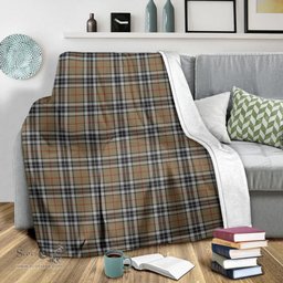 Scottish Thomson Camel Clan Tartan Blanket Tartan Plaid Sherpa Blanket Scottish Plaid Tartan Plaid - ScotsTee - scotstee.com