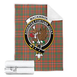 Scottish MacKinnon Ancient Clan Tartan Blanket with Family Crest Tartan Plaid Sherpa Blanket Scottish Plaid Tartan Plaid - ScotsTee - scotstee.com