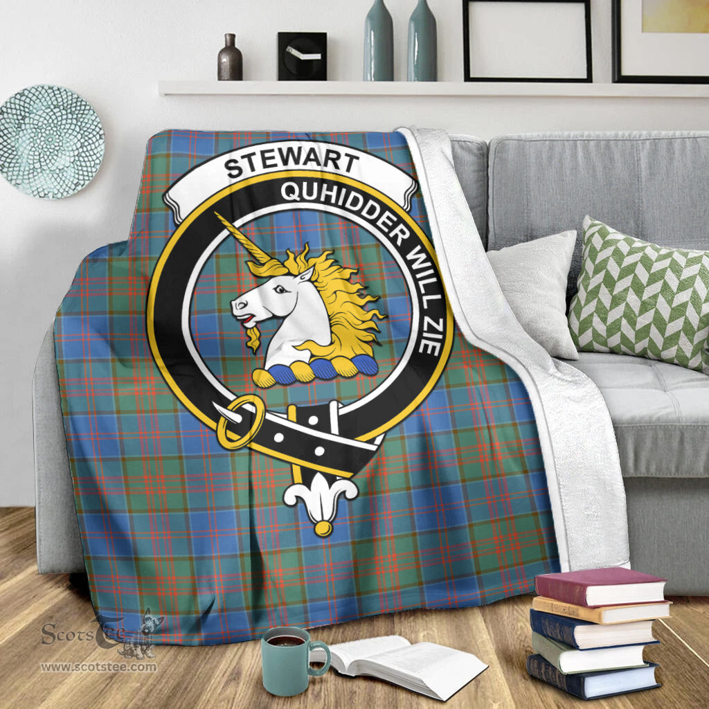 Scottish Stewart of Appin Hunting Ancient Clan Tartan Blanket with Family Crest Tartan Plaid Sherpa Blanket Scottish Plaid Tartan Plaid - ScotsTee - scotstee.com