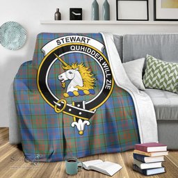 Scottish Stewart of Appin Hunting Ancient Clan Tartan Blanket with Family Crest Tartan Plaid Sherpa Blanket Scottish Plaid Tartan Plaid - ScotsTee - scotstee.com