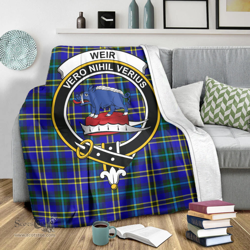 Scottish Weir Modern Clan Tartan Blanket with Family Crest Tartan Plaid Sherpa Blanket Scottish Plaid Tartan Plaid - ScotsTee - scotstee.com