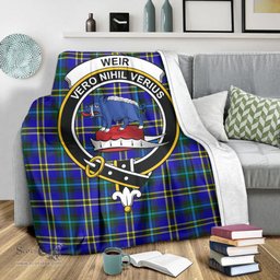 Scottish Weir Modern Clan Tartan Blanket with Family Crest Tartan Plaid Sherpa Blanket Scottish Plaid Tartan Plaid - ScotsTee - scotstee.com