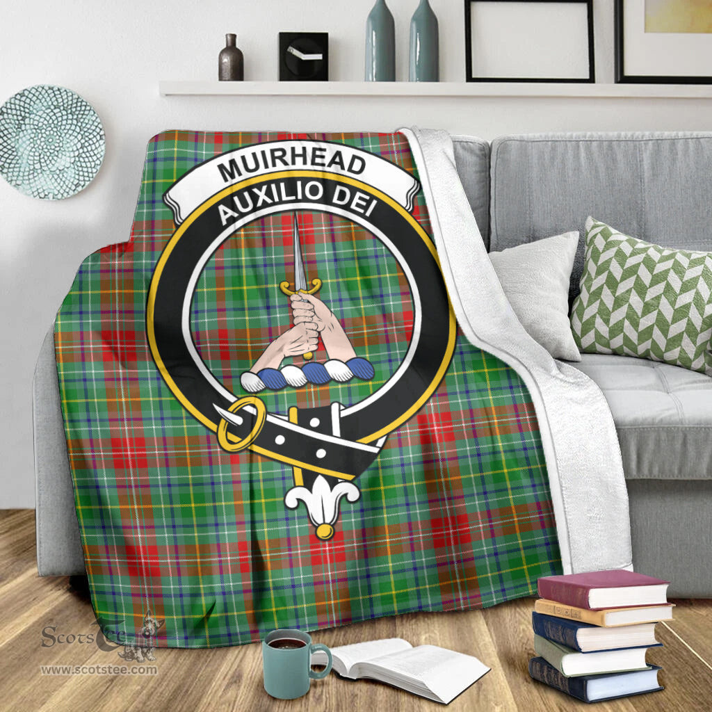 Scottish Muirhead Clan Tartan Blanket with Family Crest Tartan Plaid Sherpa Blanket Scottish Plaid Tartan Plaid - ScotsTee - scotstee.com