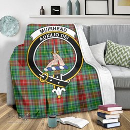 Scottish Muirhead Clan Tartan Blanket with Family Crest Tartan Plaid Sherpa Blanket Scottish Plaid Tartan Plaid - ScotsTee - scotstee.com