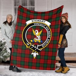 Scottish Stewart of Atholl Clan Tartan Blanket with Family Crest Tartan Plaid Sherpa Blanket Scottish Plaid Tartan Plaid - ScotsTee - scotstee.com