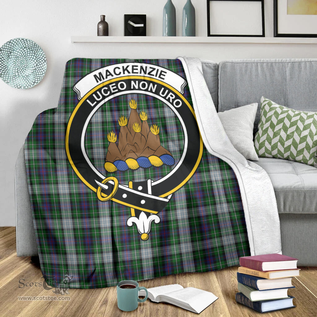 Scottish MacKenzie Dress Clan Tartan Blanket with Family Crest Tartan Plaid Sherpa Blanket Scottish Plaid Tartan Plaid - ScotsTee - scotstee.com