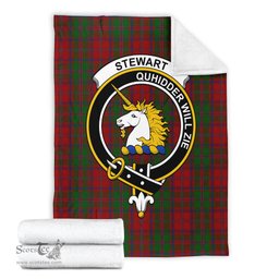 Scottish Stewart of Appin Clan Tartan Blanket with Family Crest Tartan Plaid Sherpa Blanket Scottish Plaid Tartan Plaid - ScotsTee - scotstee.com