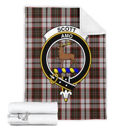 Scottish Scott Dress Clan Tartan Blanket with Family Crest Tartan Plaid Sherpa Blanket Scottish Plaid Tartan Plaid - ScotsTee - scotstee.com
