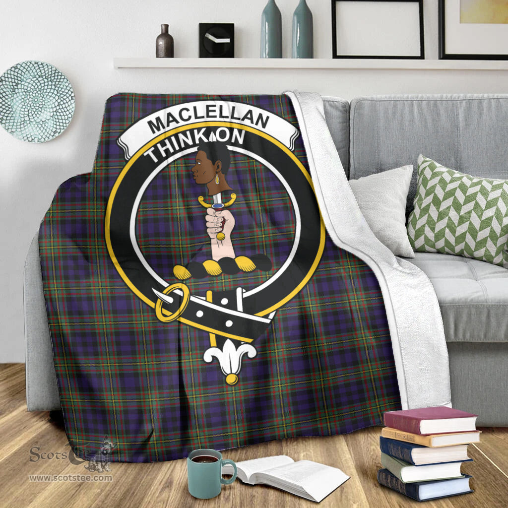 Scottish MacLellan Clan Tartan Blanket with Family Crest Tartan Plaid Sherpa Blanket Scottish Plaid Tartan Plaid - ScotsTee - scotstee.com
