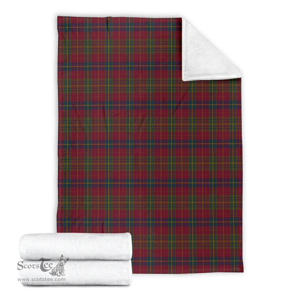 Scottish Rice of Wales Clan Tartan Blanket Tartan Plaid Sherpa Blanket Scottish Plaid Tartan Plaid - ScotsTee - scotstee.com