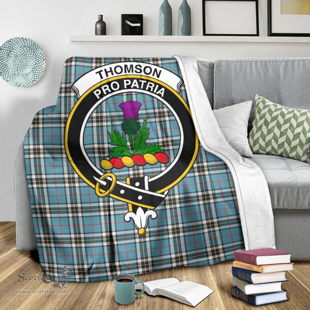 Scottish Thomson Clan Tartan Blanket with Family Crest Tartan Plaid Sherpa Blanket Scottish Plaid Tartan Plaid - ScotsTee - scotstee.com